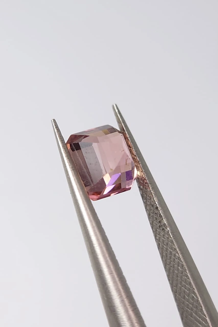 0.9ct Natural Tourmaline Emerald Cut Loose Gemstone From Afghaistan — view 2